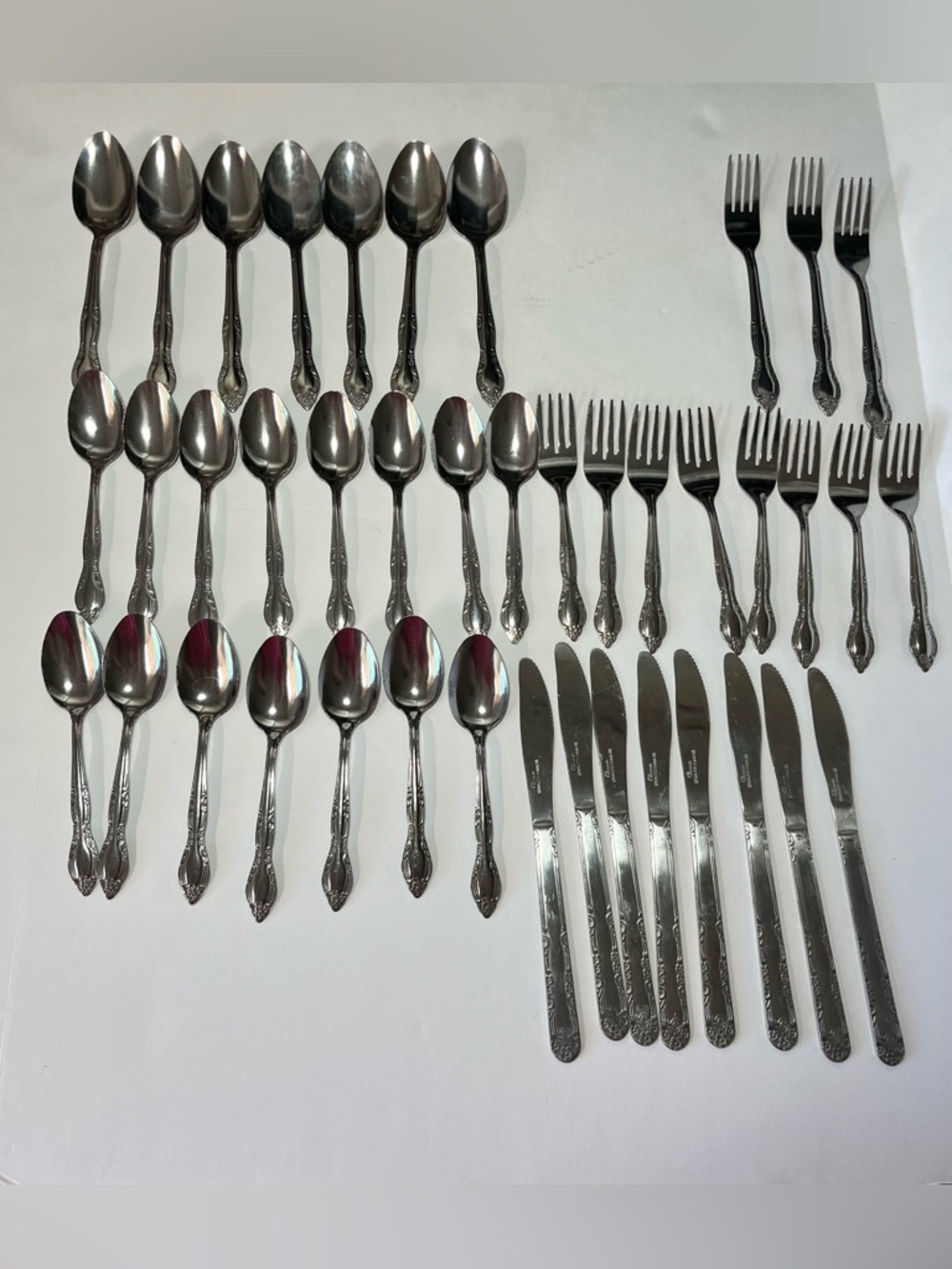 41pc Gibson LANCEL Stainless Flatware Set - Replacement Lot Ornate Floral